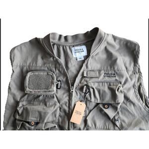 NWT Field & Stream Trout Fly Fishing Vest Multi Pocket Size 2XL Tarmac Green